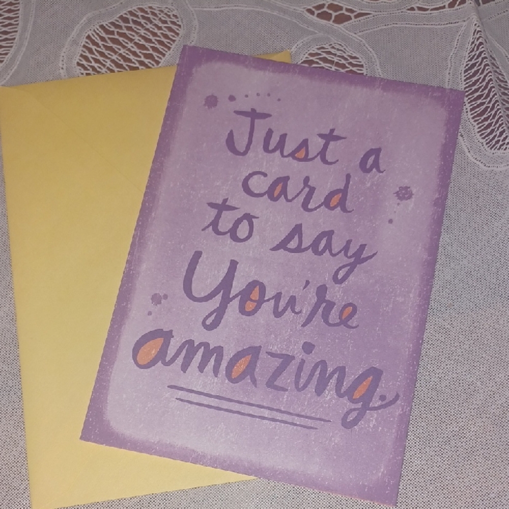 Hallmark Purple and Orange Thank You Card